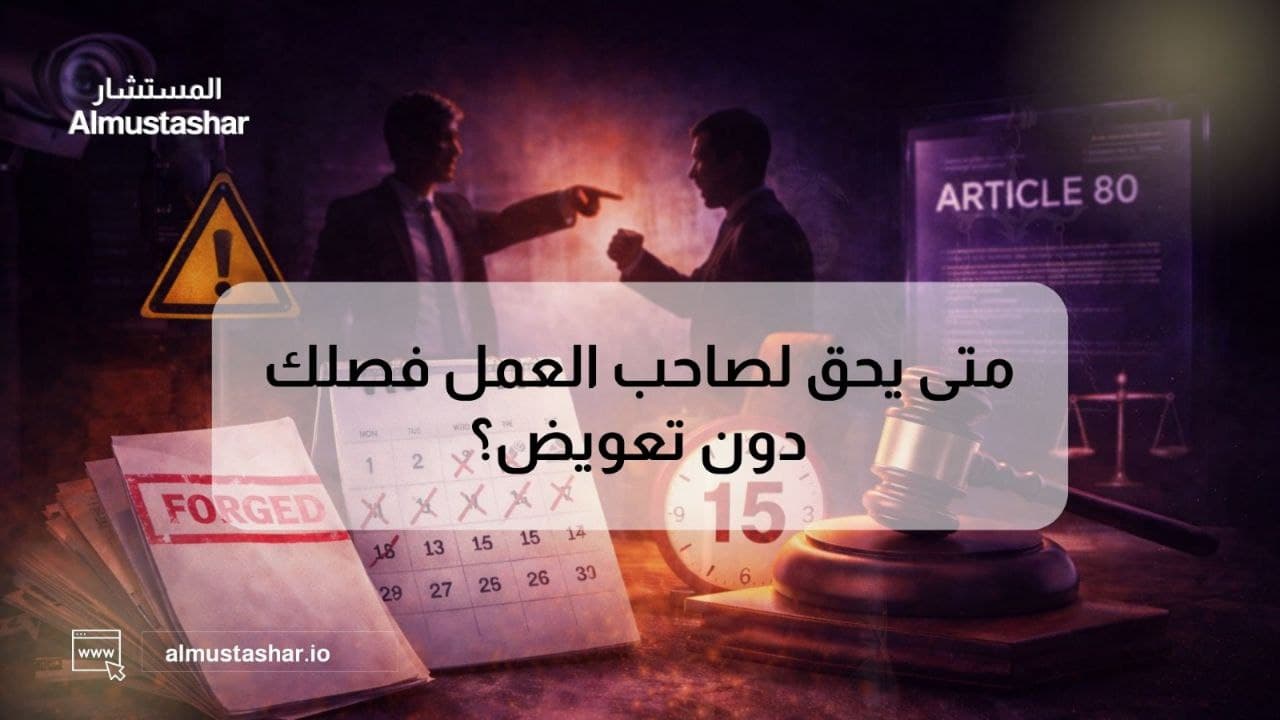 متى يحق للشركة طردك دون تعويض في السعودية؟